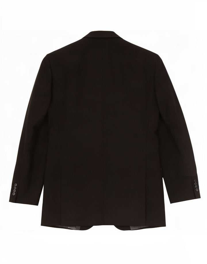 Marks & Spencer Veste blazer longue à 3 boutons pour homme UK 40 Noir moyen