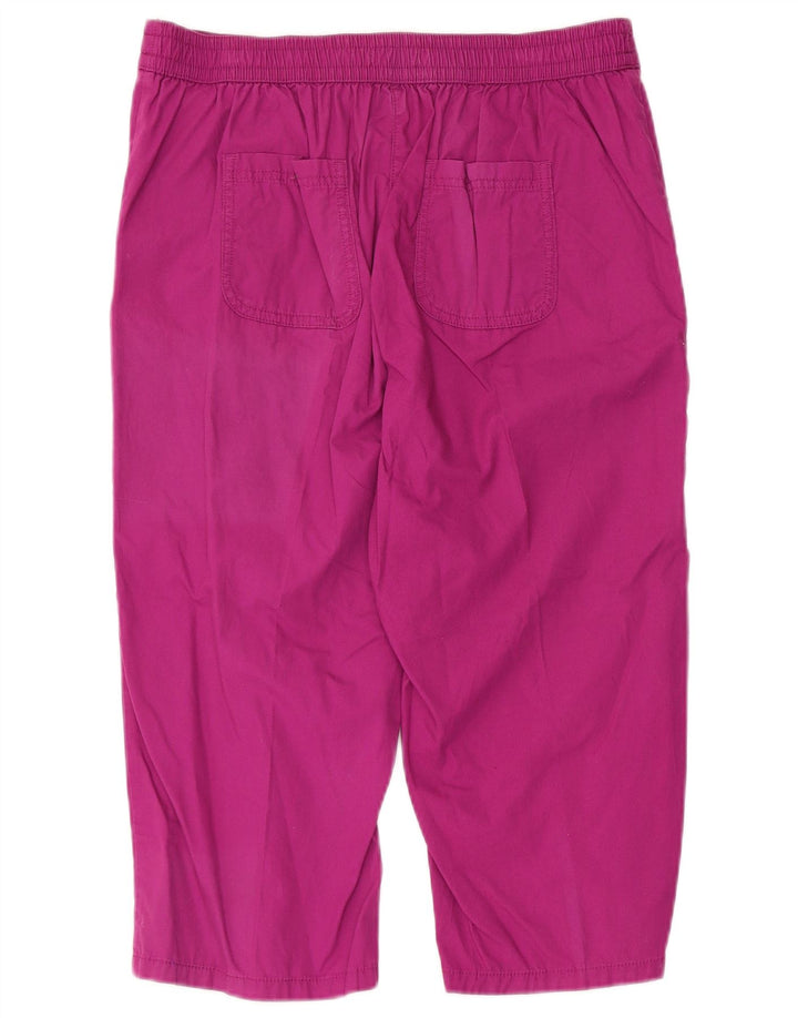 Marks & Spencer Pantalon Capri Femme UK 12 Medium W30 L18 Violet