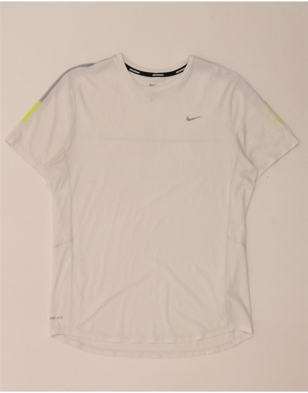 Nike T-shirt Dri Fit pour homme en polyester color block blanc moyen