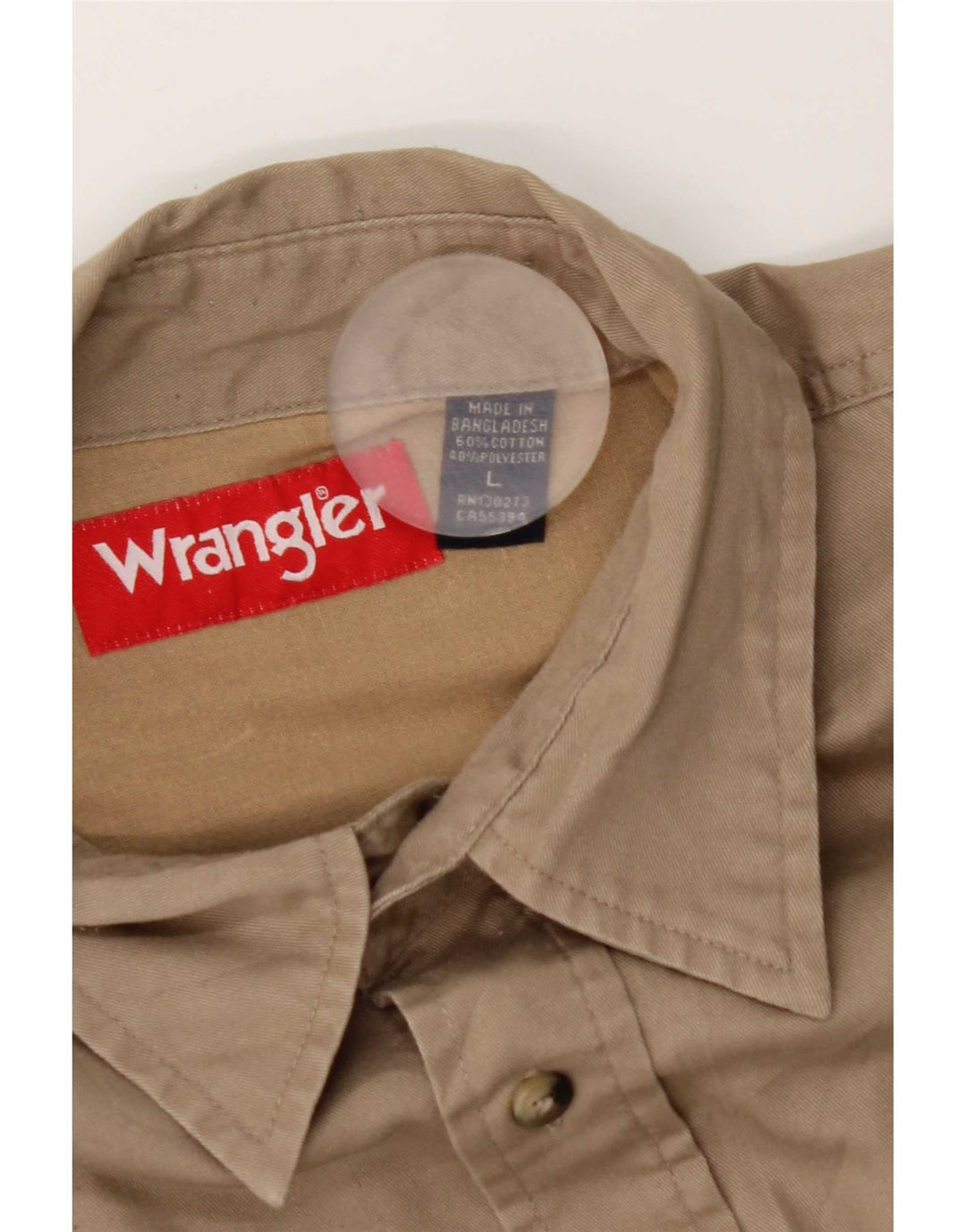 Wrangler Chemise Homme Large Coton Beige