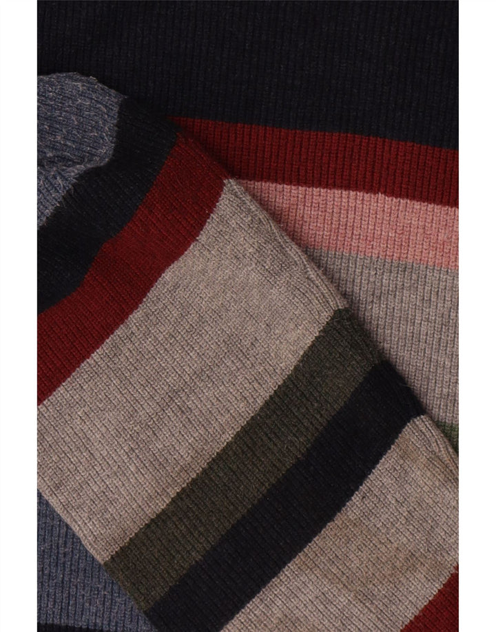 Marks & Spencer Pull à col rond pour homme, grandes rayures multicolores