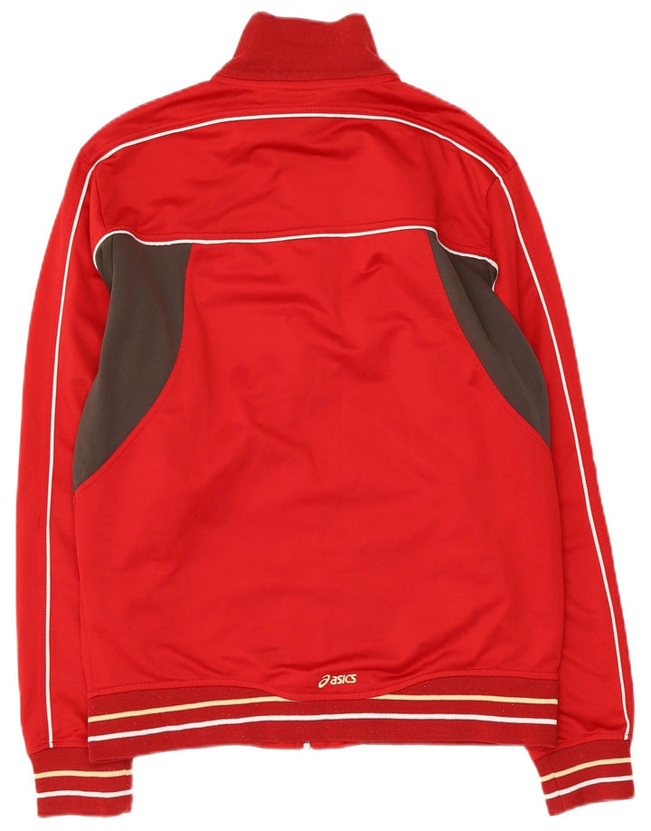 ASICS Veste de survêtement pour homme en polyester color block rouge moyen