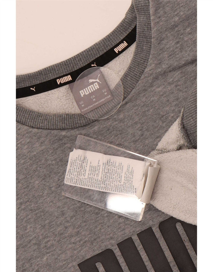 Puma Sweat-Shirt Graphique Homme Gris Moyen Coton