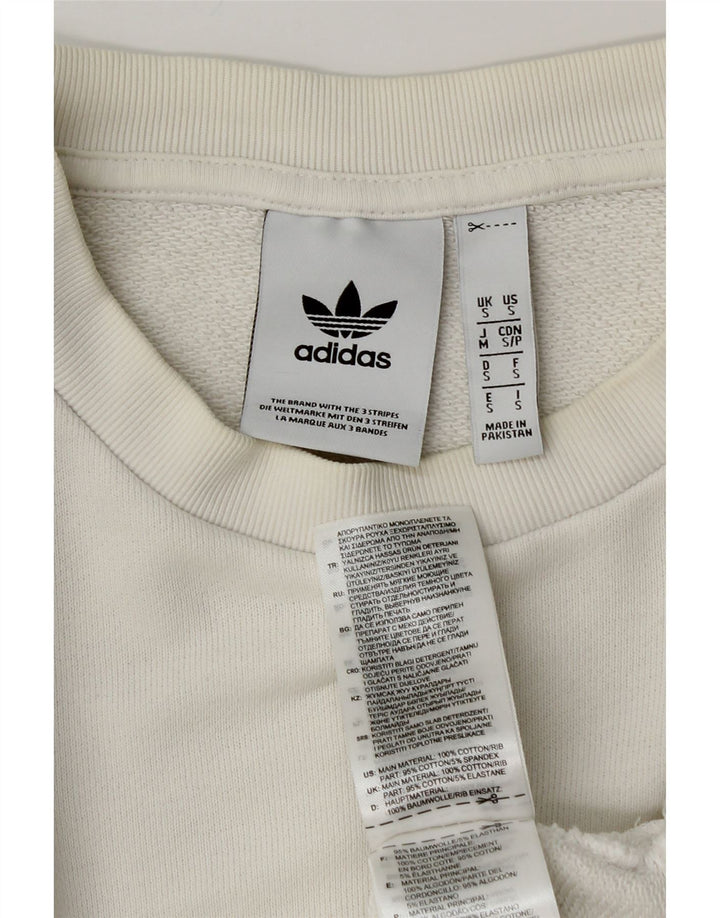ADIDAS Sweat-shirt graphique pour hommes Petit coton blanc