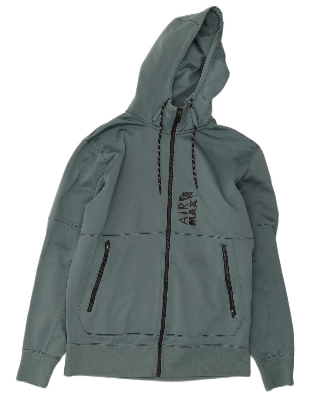 Nike Pull à capuche zippé Therma-Fit Graphic pour homme en polyester vert moyen