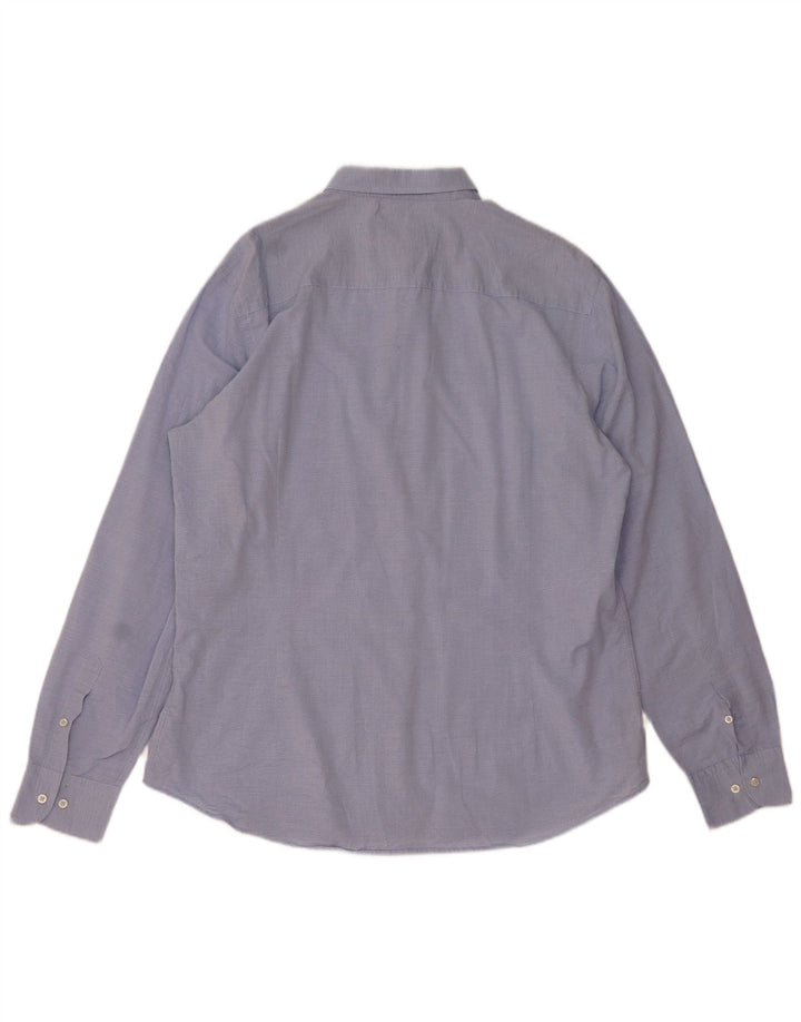 Massimo Dutti Chemise Homme 2XL Coton à fines rayures bleues