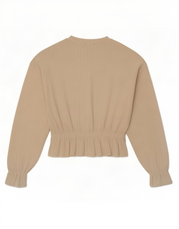 Zara Chemisier coupe décontractée pour femme UK 10 Petit polyester beige