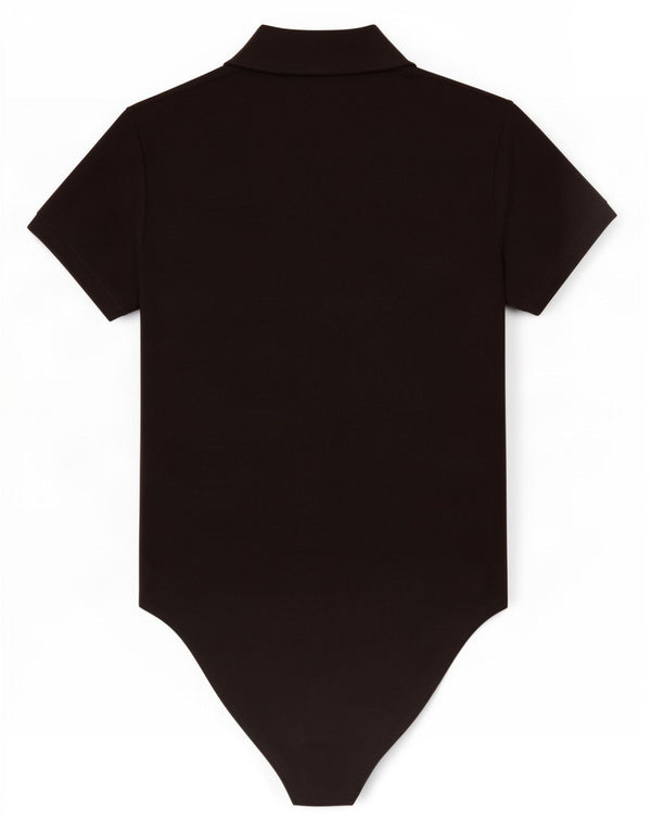 Zara Femme Chemise Body UK 14 Grand Noir Polyester