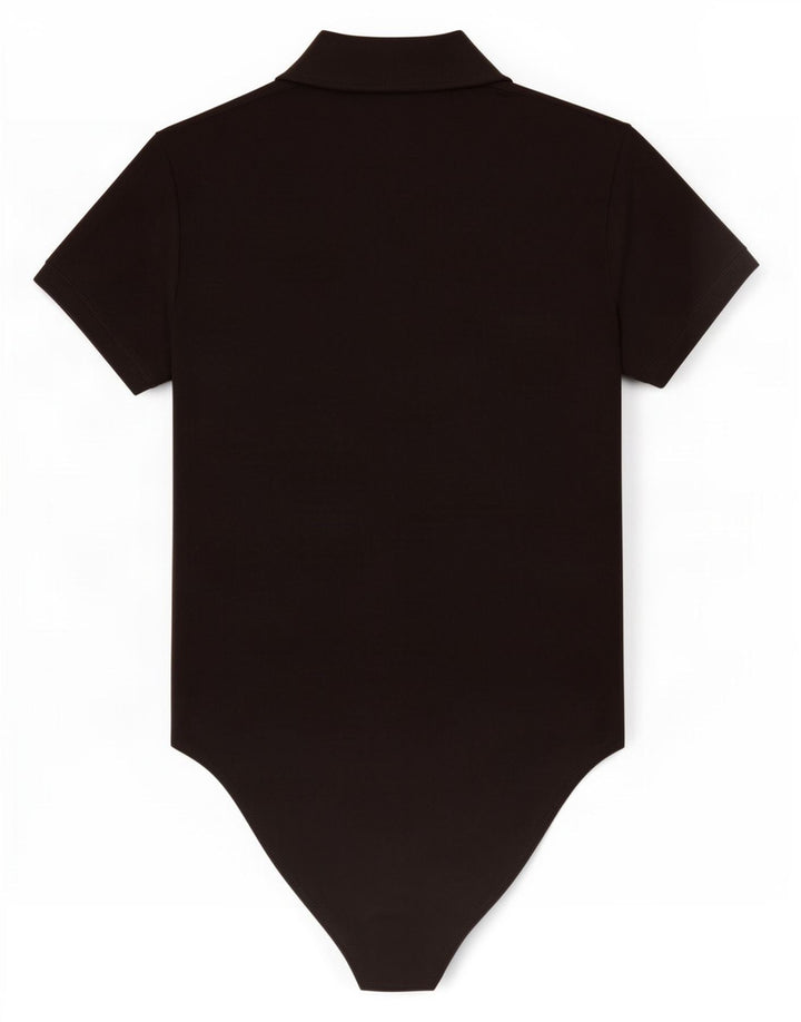 Zara Femme Chemise Body UK 14 Grand Noir Polyester