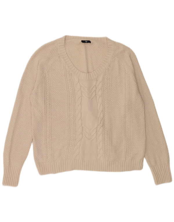 Gap Pull surdimensionné à col bateau pour femme UK 18 XL Coton beige