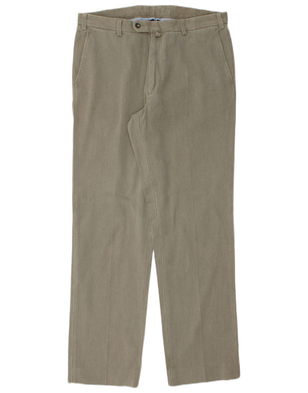Gant Pantalon Chino Droit Homme IT 50 Large W35 L32 Kaki Coton