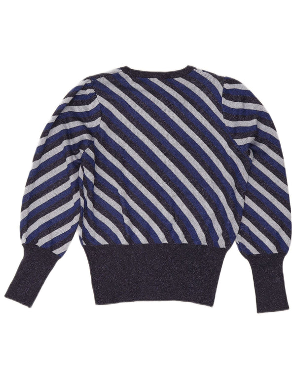 Marks & Spencer Pull col bateau pour femme UK 12 Bleu marine moyen