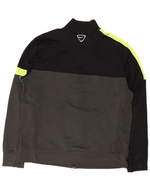 Nike Veste de survêtement Dri Fit pour homme XL Gris Colorblock Polyester