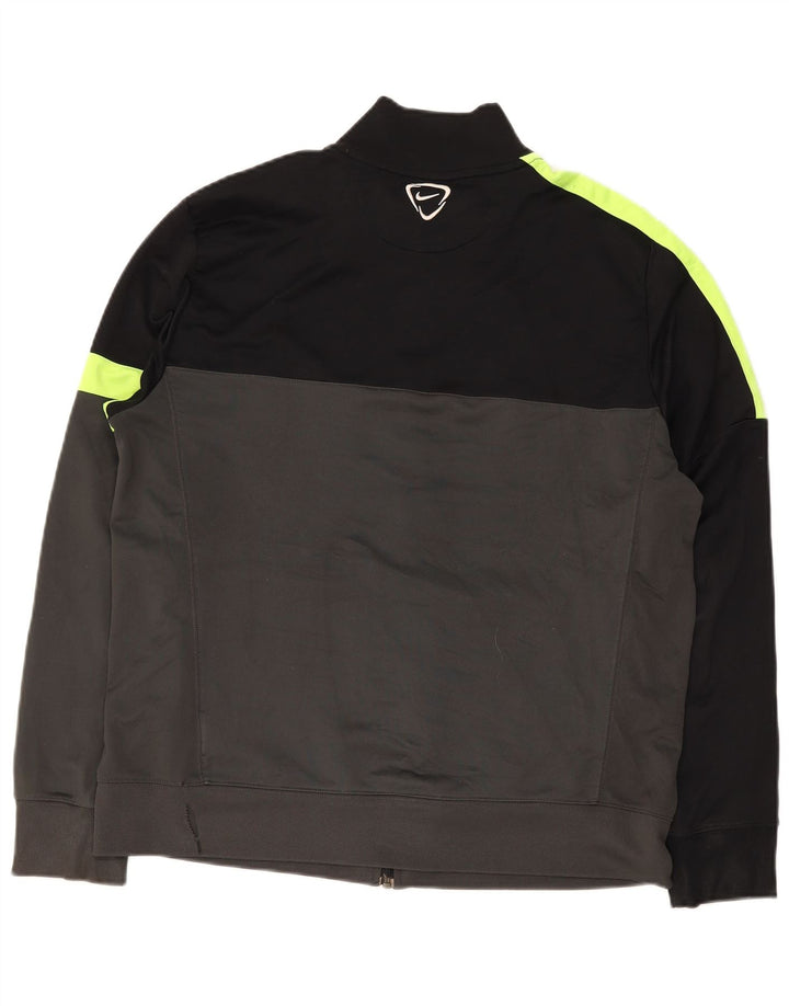 Nike Veste de survêtement Dri Fit pour homme XL Gris Colorblock Polyester