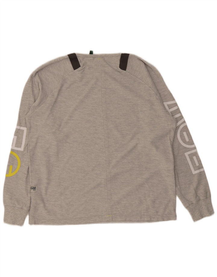 G-Star Homme Graphic Top Manches Longues XL Gris Coton