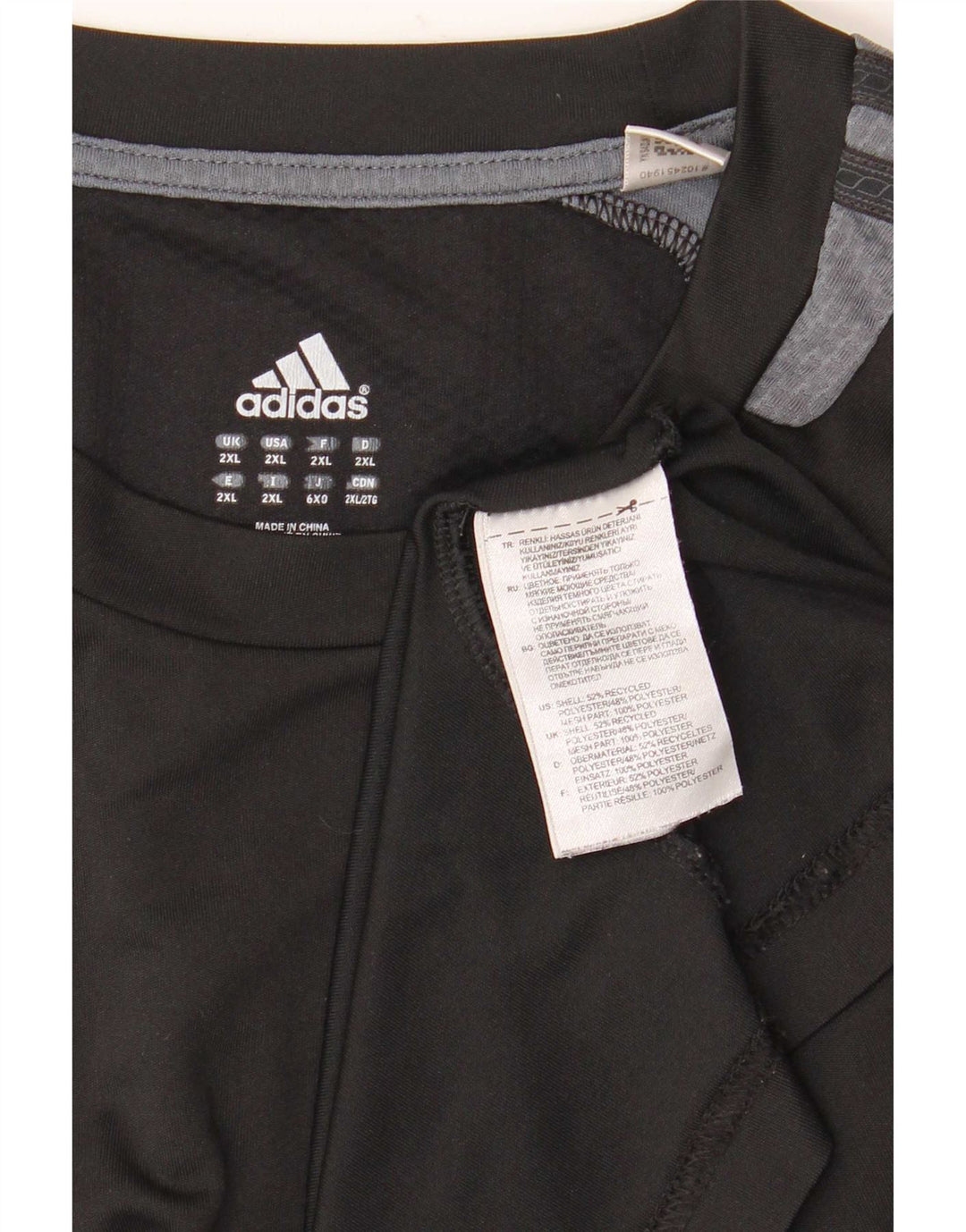 Adidas Hommes Climacool T-Shirt Top 2XL Noir Colorblock Polyester