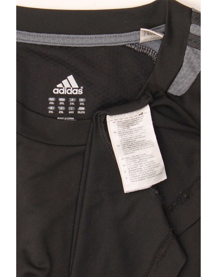 Adidas Hommes Climacool T-Shirt Top 2XL Noir Colorblock Polyester