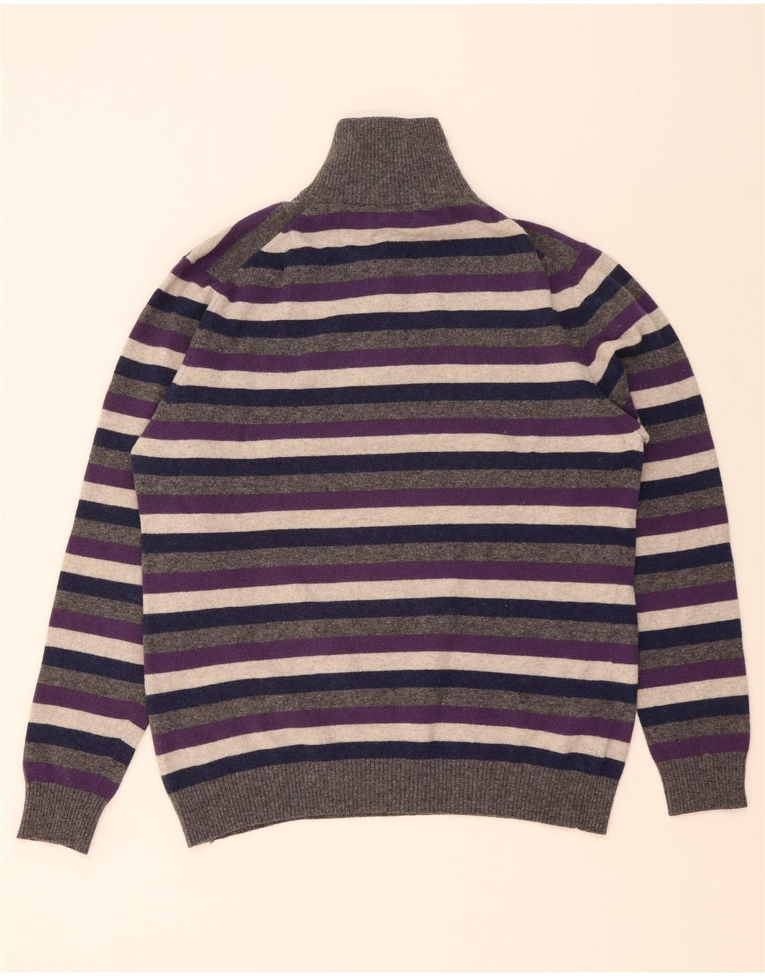 Kappa Pull Col Zippé Homme XL Laine Rayée Multicolore