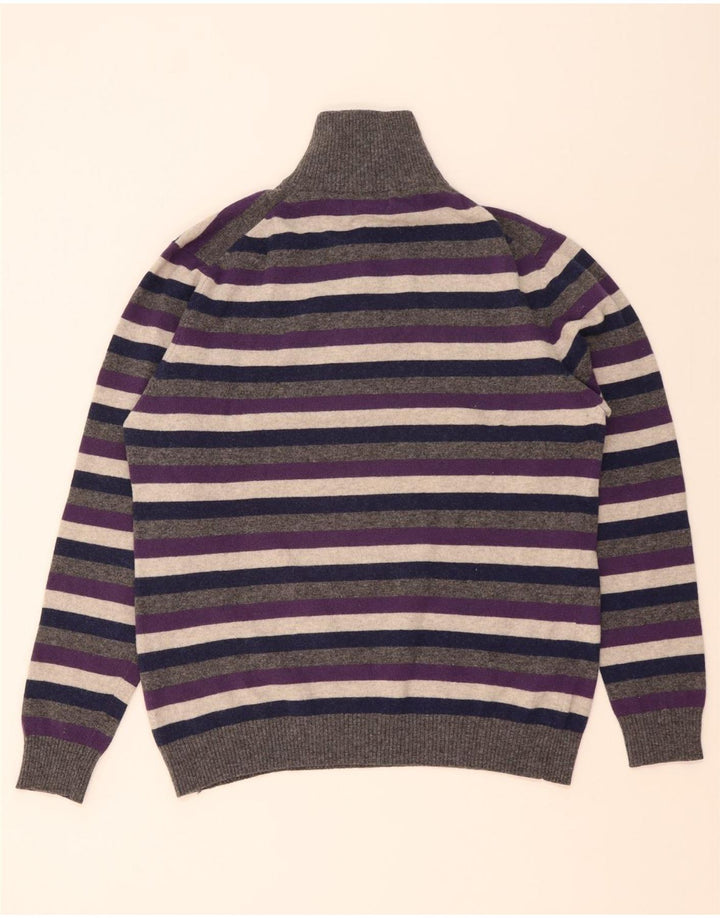 Kappa Pull Col Zippé Homme XL Laine Rayée Multicolore