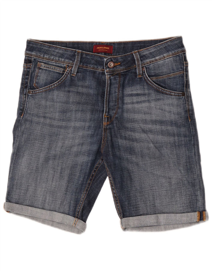 Jack & Jones Short en Jean Homme Medium W32 Bleu Coton