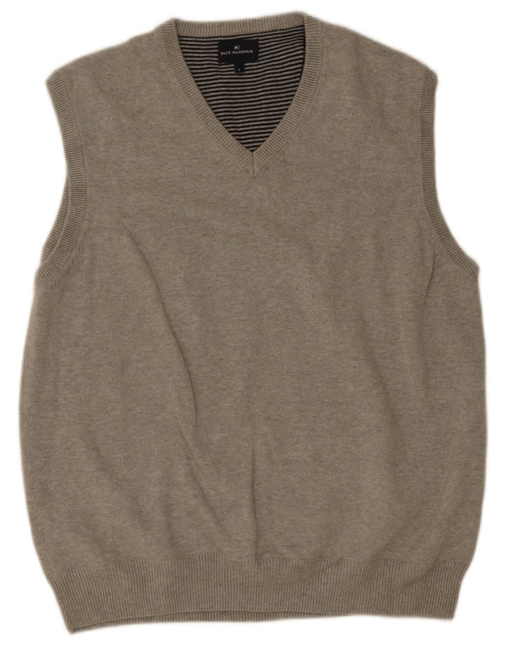 Marks & Spencer Débardeur Blue Harbor Vest pour hommes, grand coton gris