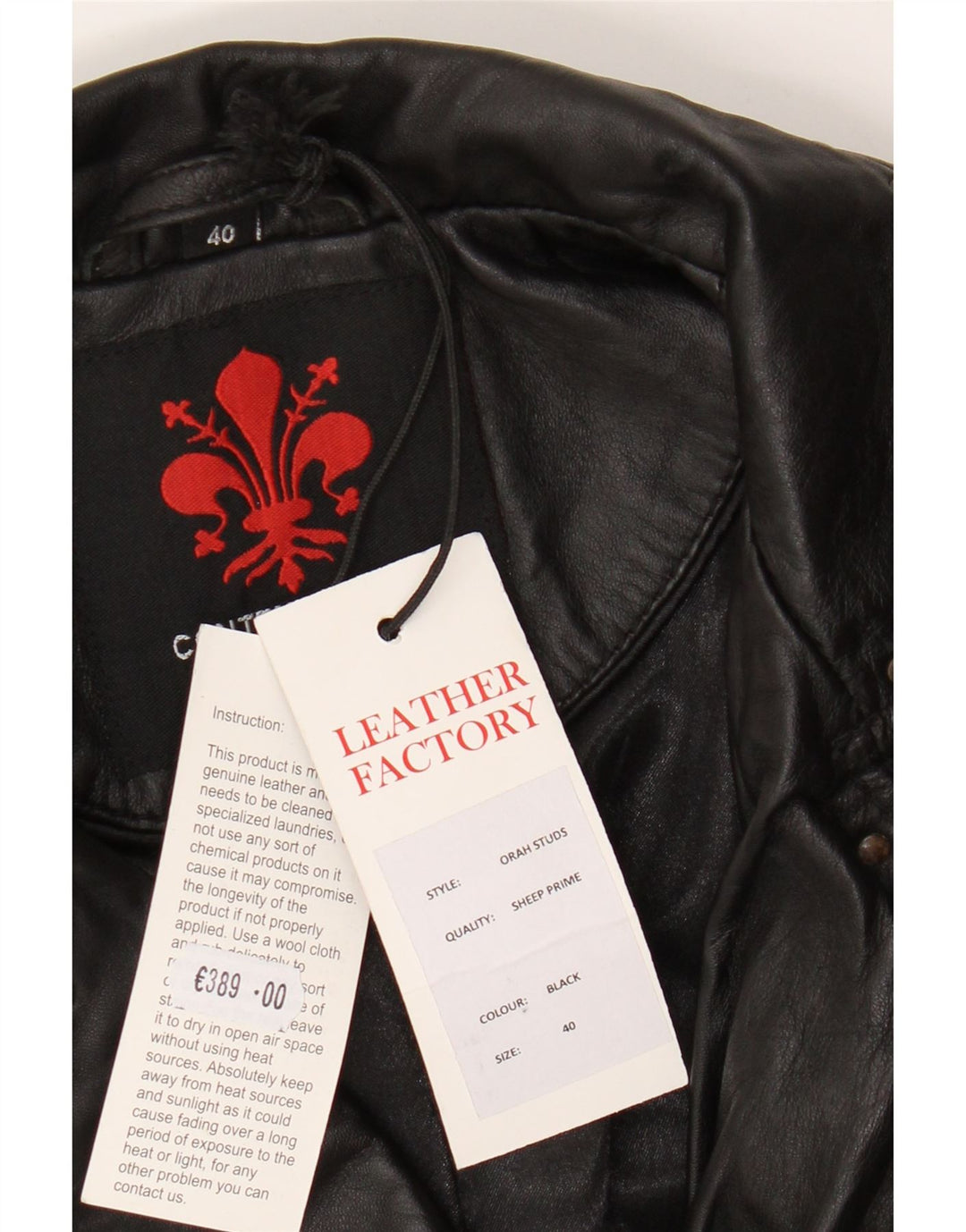 Veste motard en cuir femme vintage IT 40 Petit cuir noir