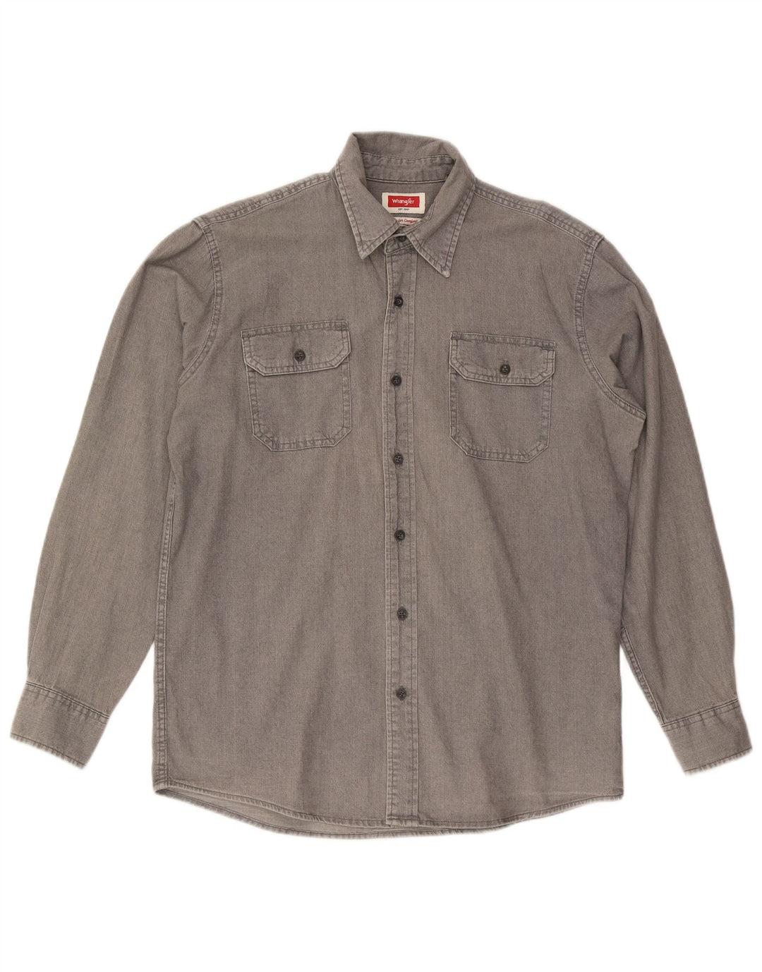 WRANGLER Chemise en Jean Homme Gris Moyen Coton