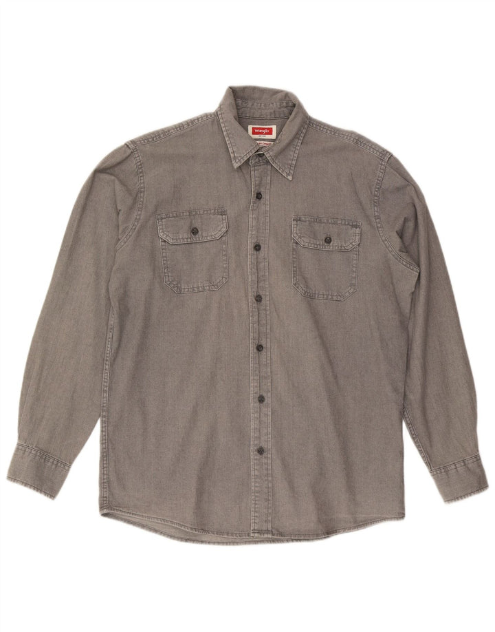 WRANGLER Chemise en Jean Homme Gris Moyen Coton