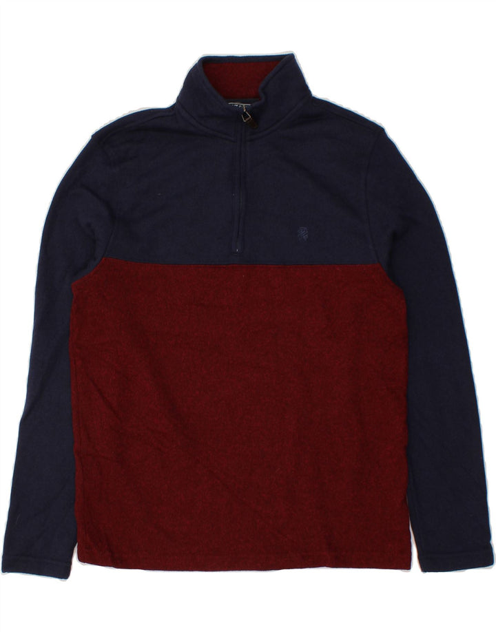 IZOD Mens Zip Neck Pullover Tracksuit Top Small Navy Blue Colourblock Vintage Izod and Second-Hand Izod from Messina Hembry 
