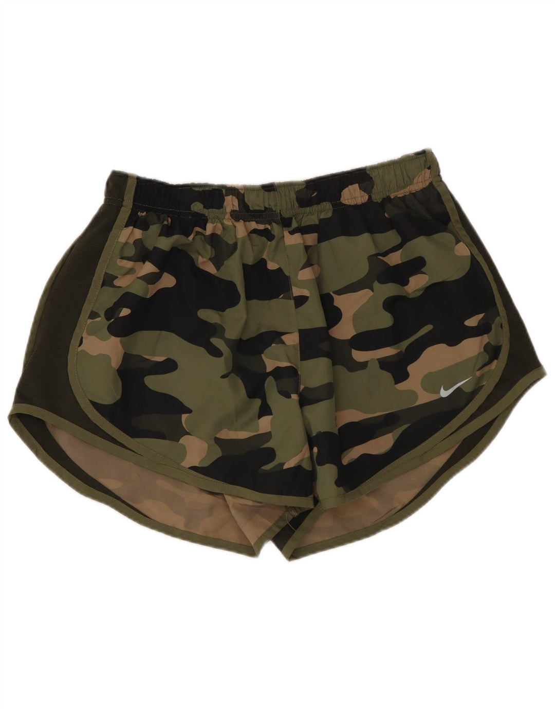 NIKE Short de sport Dri Fit pour femme UK 14 Large Kaki Camouflage Polyester