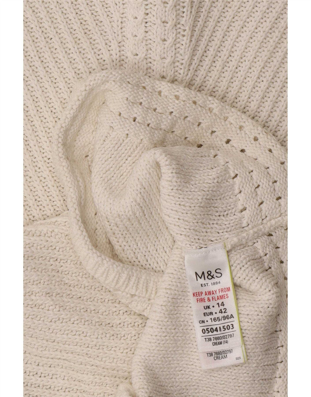 Marks & Spencer Pull col bateau pour femme UK 14 Medium Off White