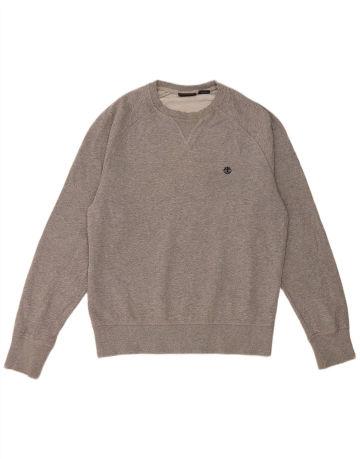 Timberland Sweat-Shirt Homme Gris Moyen Coton