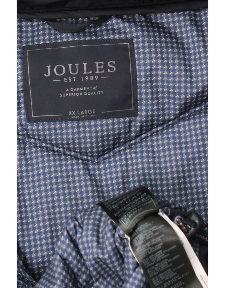 JOULES Veste matelassée à capuche pour homme UK 44 2XL Bleu marine Polyester