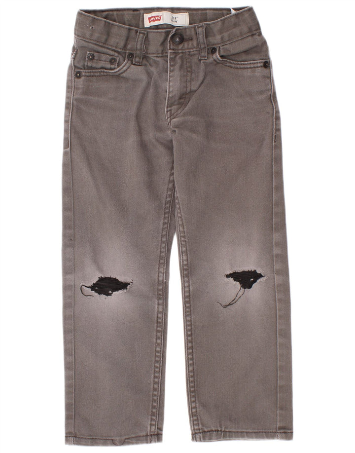 Levi's Garçons 511 Jean Slim Déchiré 4-5 Ans W22 L18 Gris Coton