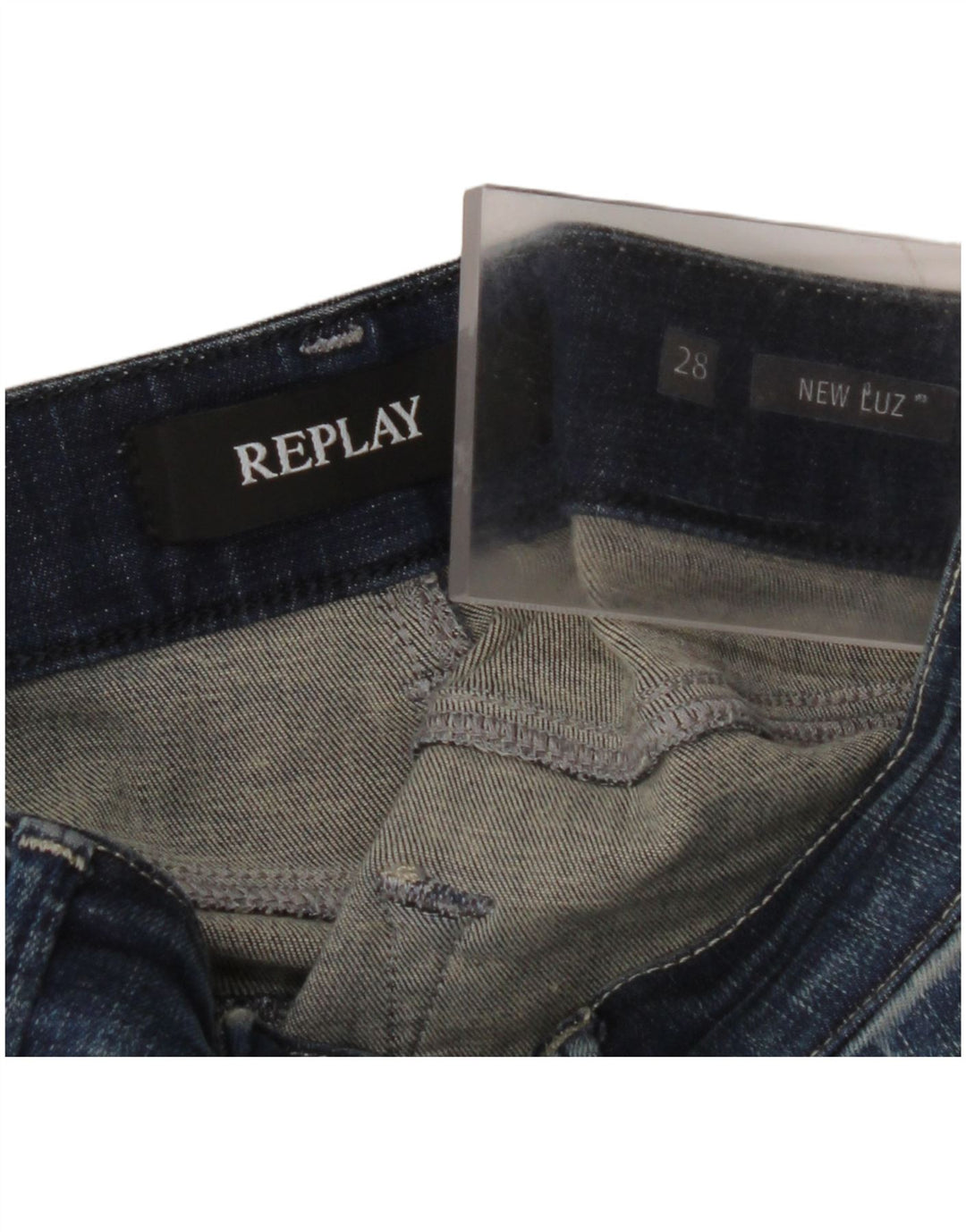 REPLAY Femme Jean Skinny New Luz W28 L30 Bleu