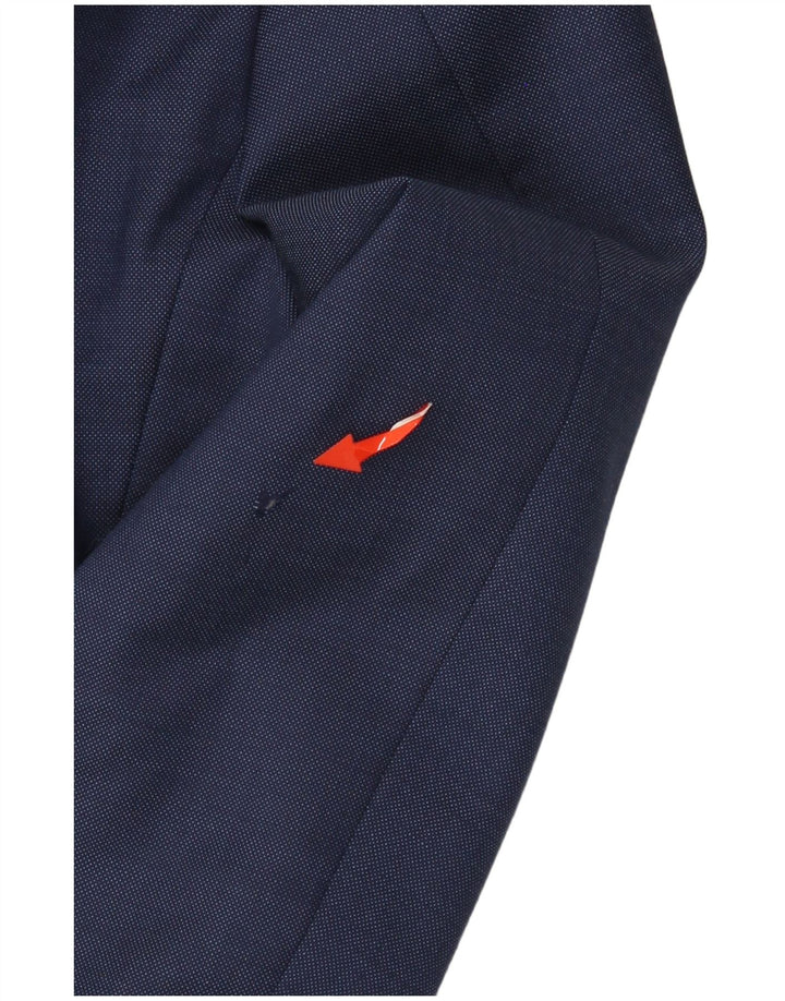 HUGO BOSS Veste Blazer 2 Boutons Homme EU 50 Large Bleu Laine