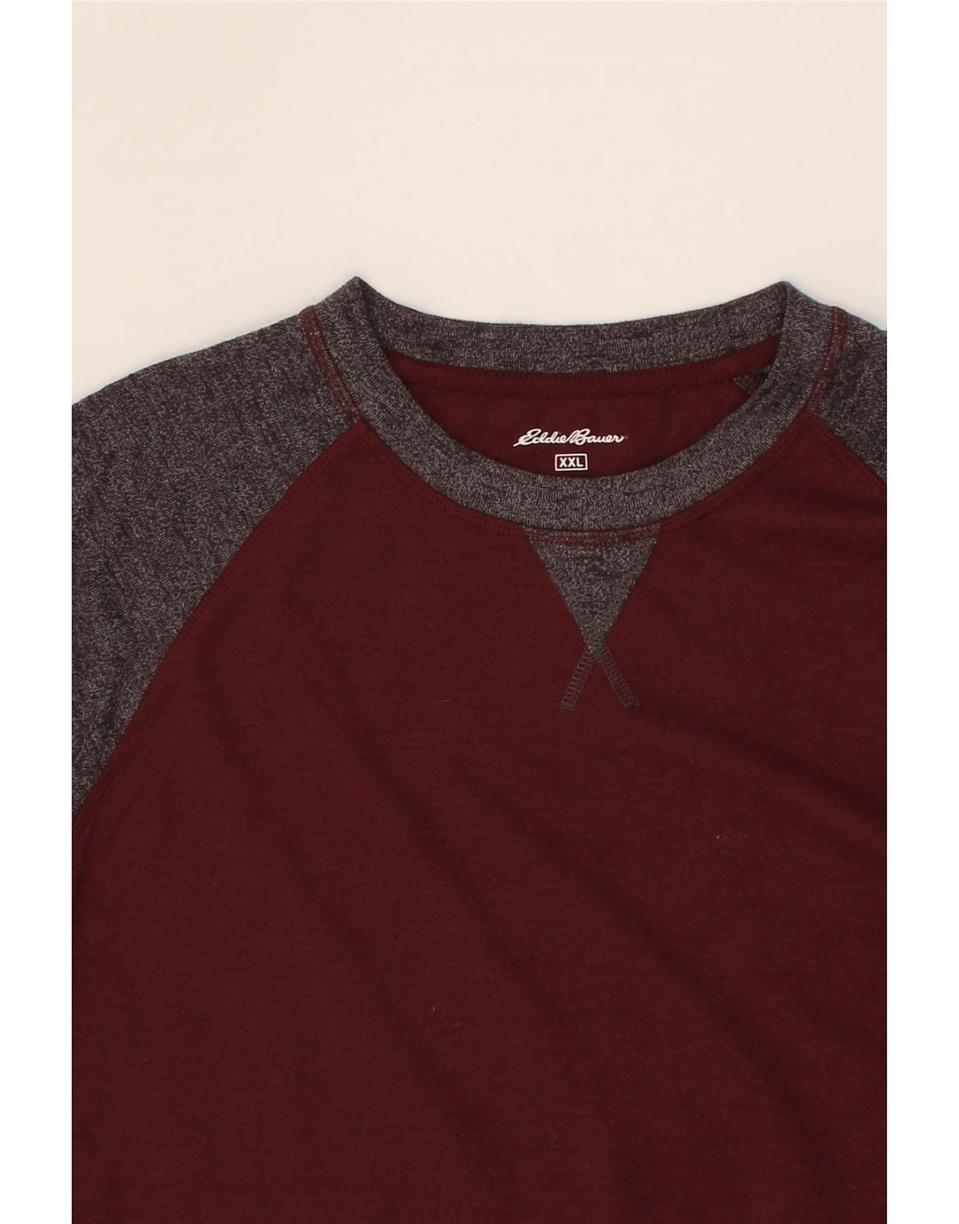 EDDIE BAUER Haut à manches longues pour homme 2XL en coton color block marron
