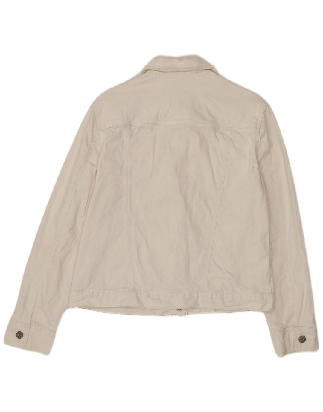 Eddie Bauer Veste en jean pour femme UK 14 Grand coton blanc