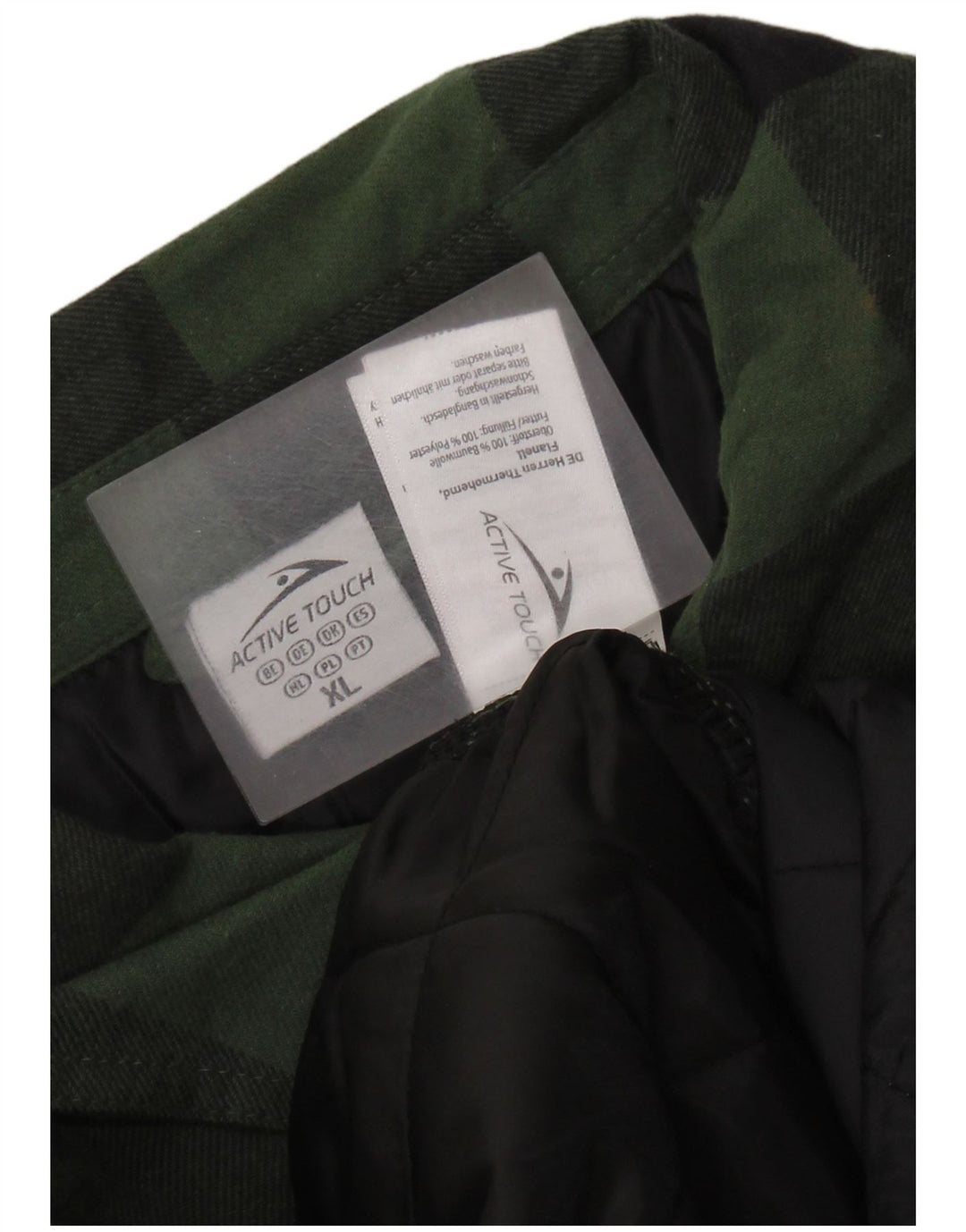 ACTIVE TOUCH Chemise en flanelle Lumberjack pour homme en coton vichy vert XL