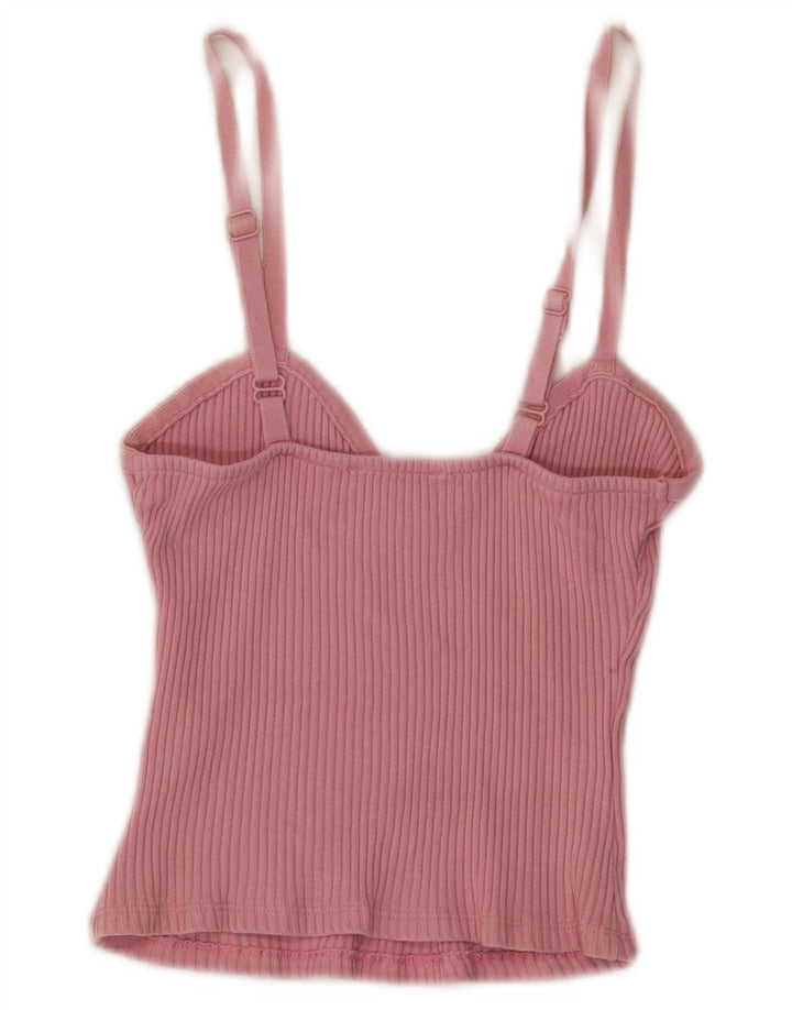 Zara Womens Crop Cami Top UK 8 Petit Rose
