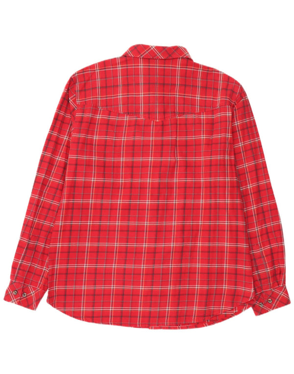 Jack Wolfskin Chemise en flanelle pour homme UK 44/46 XL Rouge à carreaux en coton