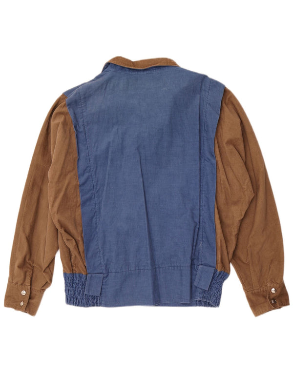 vintage Mens Corduroy Jacket UK 40 Grand Bleu Colourblock Coton