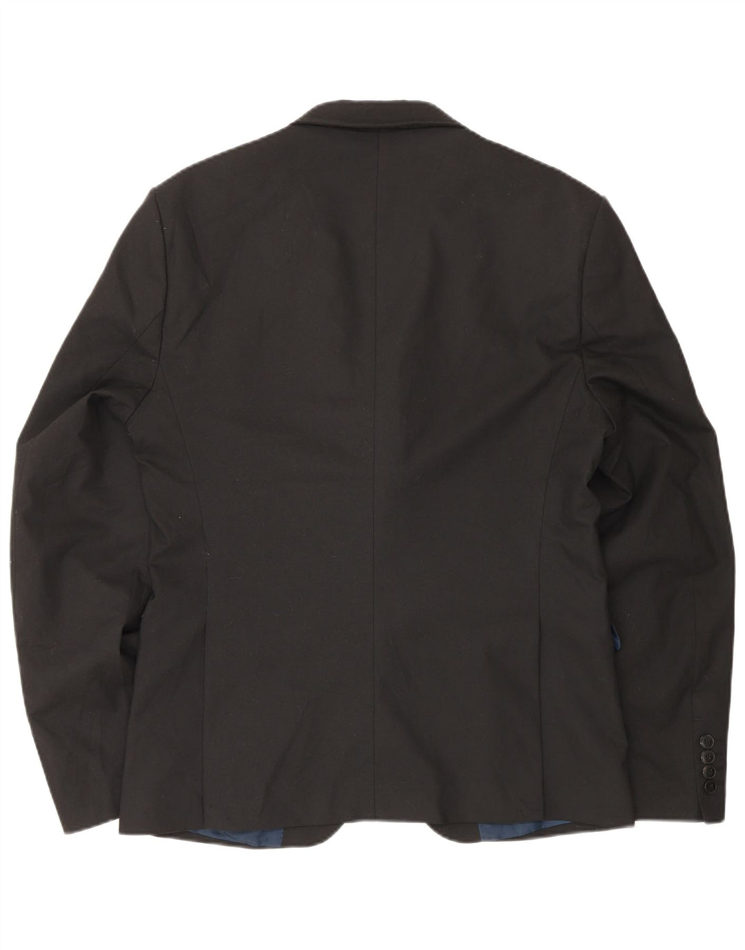 Zara Veste Blazer 2 Boutons Homme EU 50 Polyester Noir Moyen