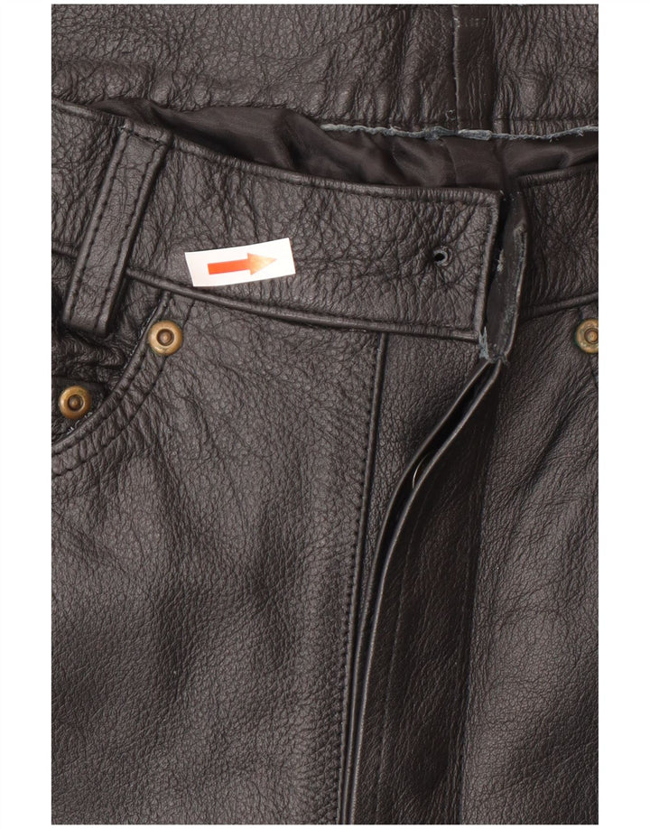 Pantalon en cuir homme vintage W34 L34 Noir