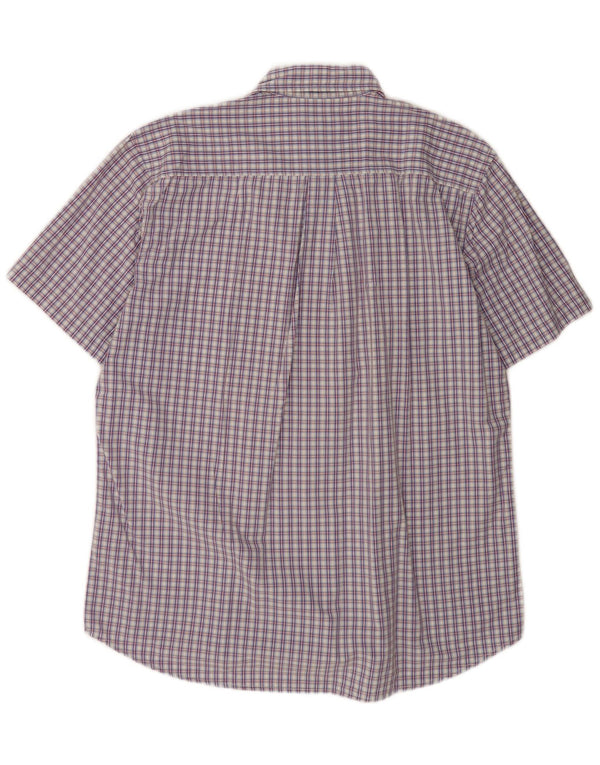Kappa Chemise à Manches Courtes Homme XL Bleu à Carreaux Coton