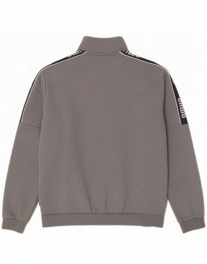 Puma Veste de Survêtement Graphique Homme Gris Moyen Colourblock Cotton