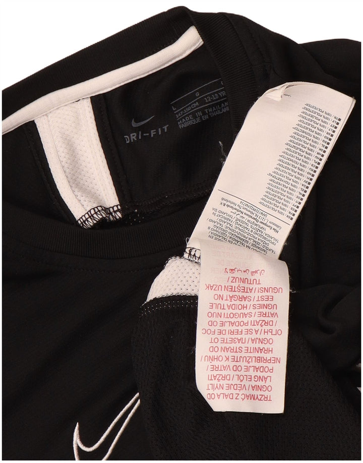 Nike Garçons Dri Fit T-Shirt Haut 12-13 ans Grand Noir Polyester