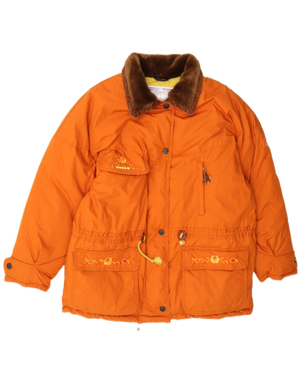 Diadora Veste matelassée coupe ample pour femme UK 14 Orange moyen Colourblock