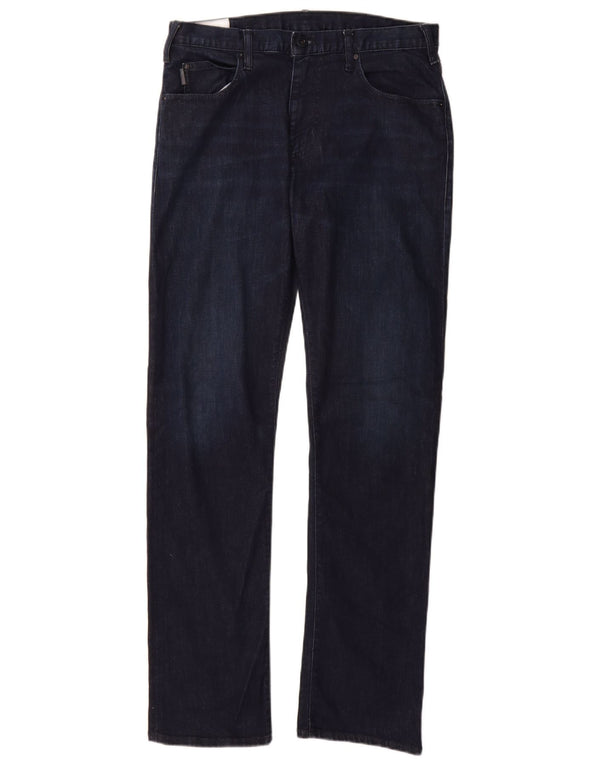 Emporio Armani Jean droit homme W31 L32 bleu marine coton