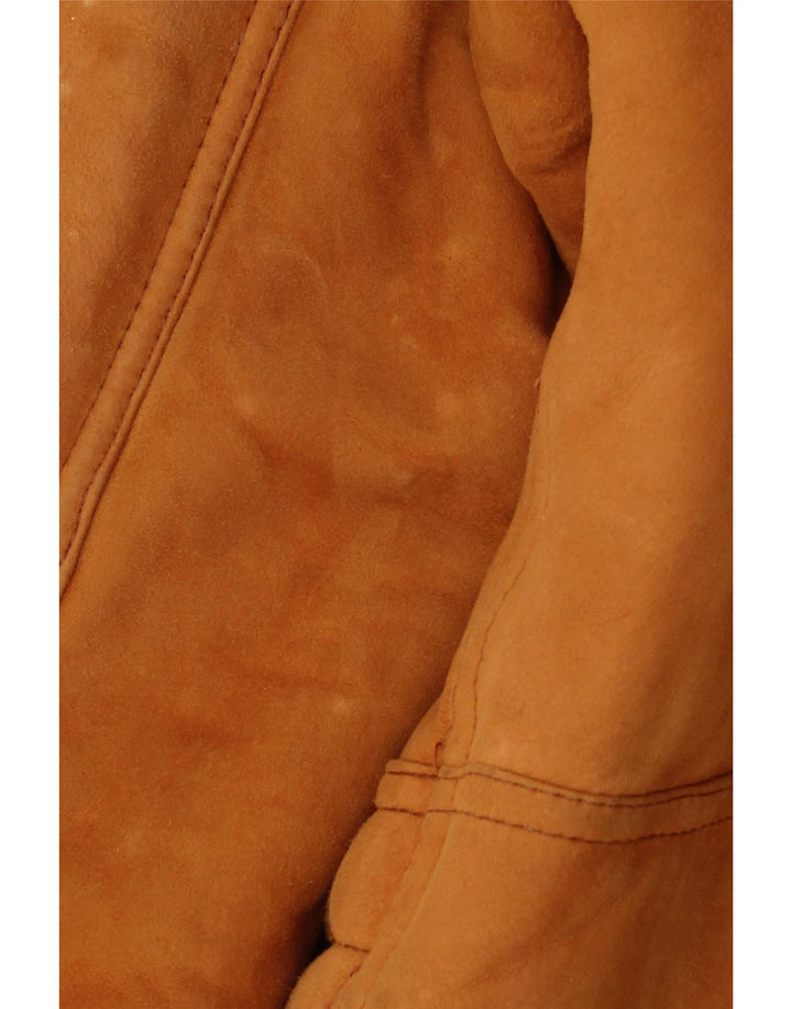 VINTAGE Veste en peau de mouton pour homme UK 40 Large Marron